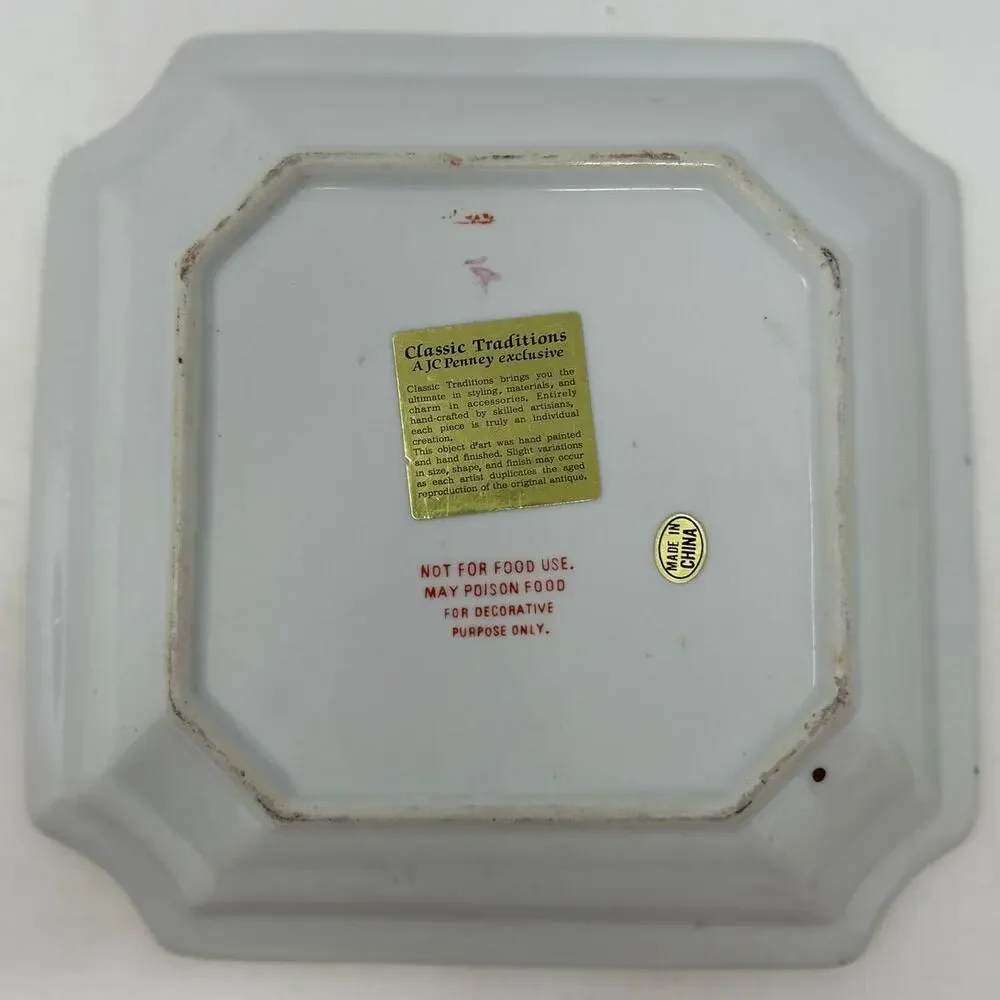 Classic Traditions a‎ JC Penney Exclusive Floral Decor Plate Pink Green